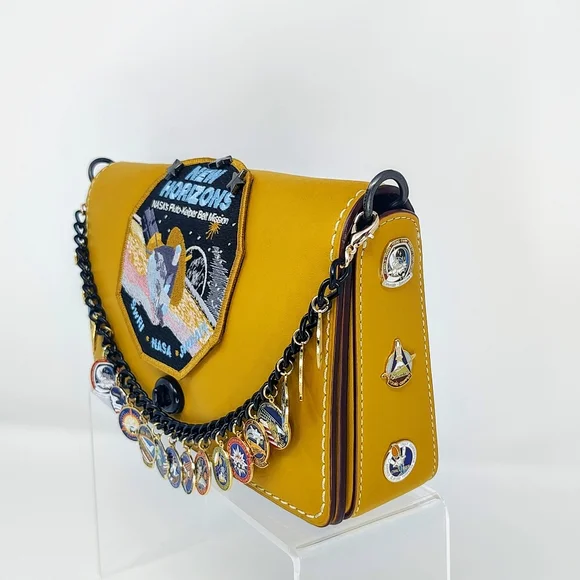 Custom Coach Dinky X NASA. One-of-a-Kind/ Upcycled. Yellow - Picture 6 of 16